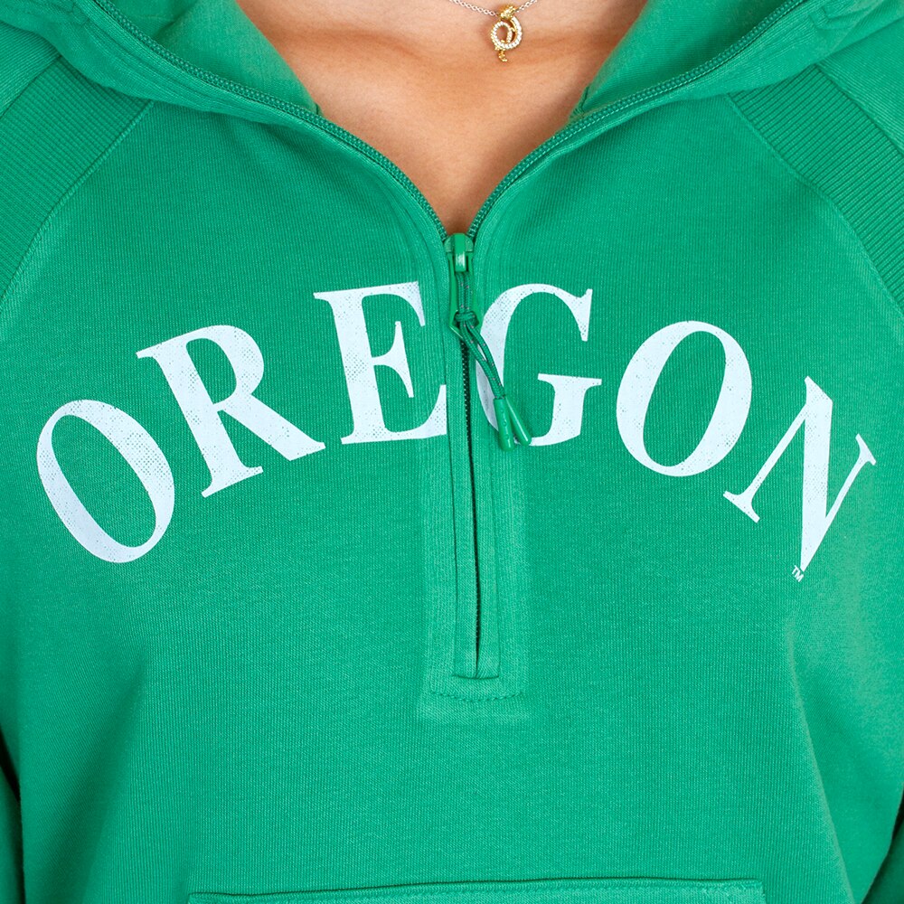 Arched Oregon, Camp David, Green, ¾ & ½ Zip, Cotton Blend, Women, Ducks sleeve, Pullover, Sweatshirt, 838514